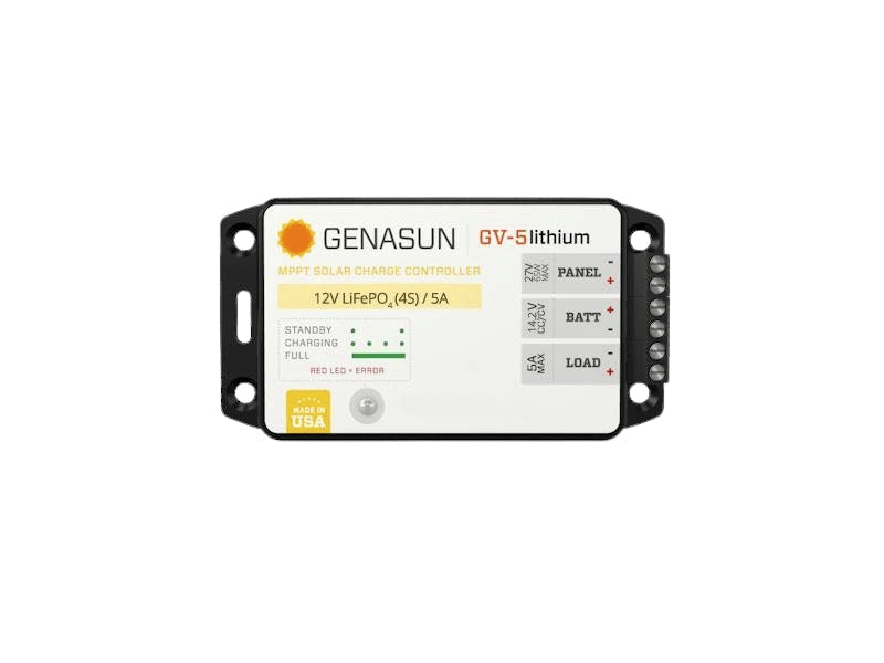 Genasun 5A MPPT 12V Lithium Solar Charge Controller w/ Load Output & LVD