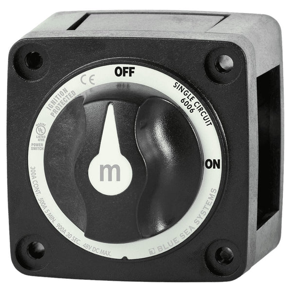 Blue Sea m-Series Mini On-Off Battery Switch with Knob - Black