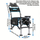Portable Fishing Chair Adjustable Foldable Black Iron