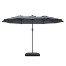 Mountview Patio Umbrella Twin Outdoor Garden Pool Sun Shade Stand Double-Sided