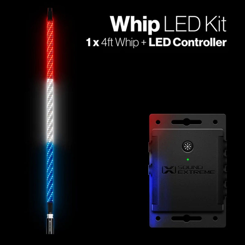Extreme Whip Kit Qty 1 x 4ft (122cm) plus LEDCast Controller
