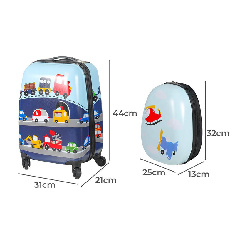Bopeep 16''13'' 2Pcs Kids Luggage Set Travel Suitcase Child Bag Backpack Baggage