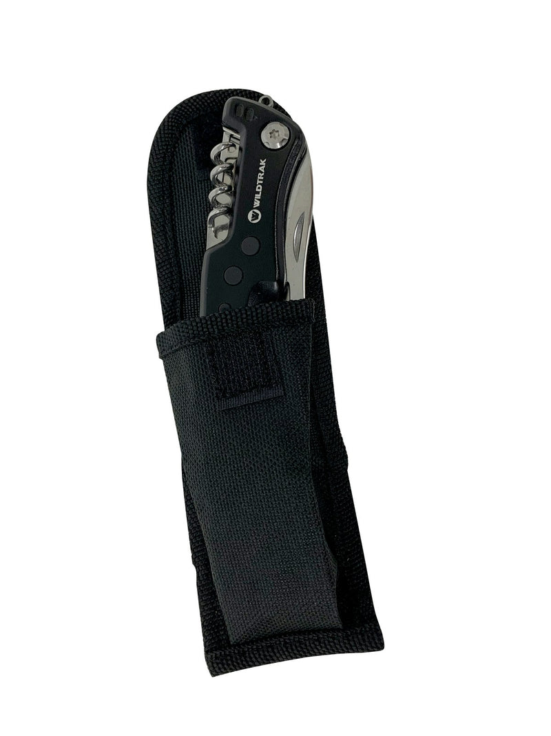 Wildtrak 9-in-1 Aluminium Handy Multi Tool w/ Pocket Knife Outdoor Camping Black