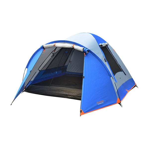 Wildtrak Tanami 3V Sleeping Dome Tent w/ Carry Bag Outdoor Camping Shelter Blue
