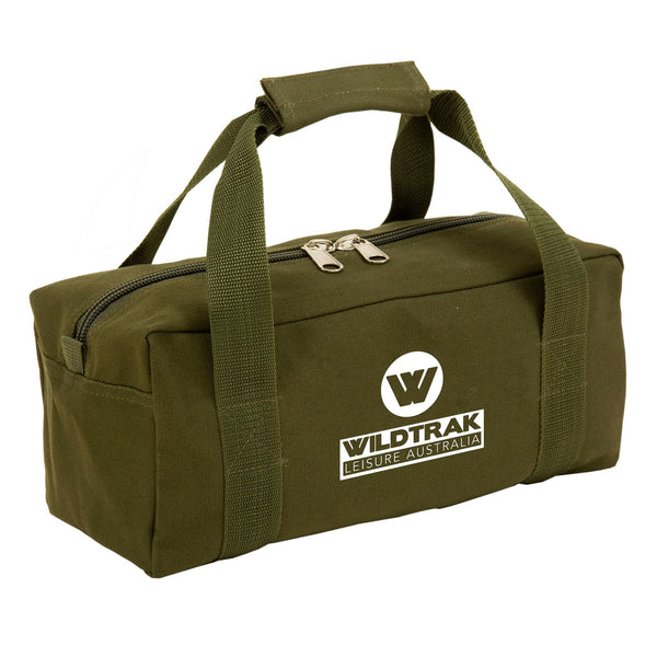 Wildtrak 35x15cm Cotton Canvas Peg Bag Outdoor Camping Carry Storage Moss Green