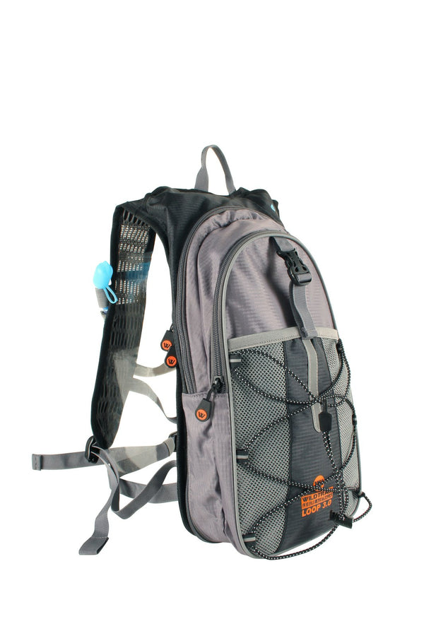 Wildtrak 3L Loop Hydration Pack Water/Drink Camping Storage Backpack Bag Grey