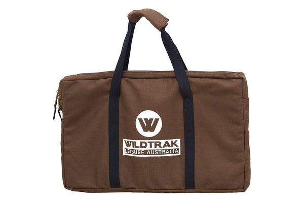 Wildtrak 47.5cm Canvas Carry Bag Storage For 2-Burner Camping Cooking Plate BRN