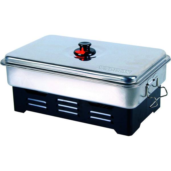 Wildtrak 2.5L Stainless Steel Deluxe 2-Burner Smoker Camping Cookware Silver