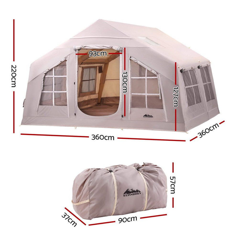 Inflatable Camping Tent 6-Person 360x360cm