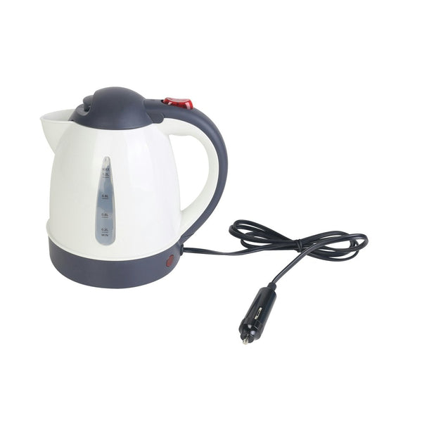 Wildtrak Portable 12V/1L Kettle Outdoor Camping/Hiking Travel Water Boiler White