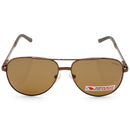 North Beach Fugu Brown Metal/Brown Polarised Unisex Sunglasses