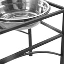 Pawz Dual Elevated Raised Pet Dog Feeder Bowl Stainless-Steel Food Water Stand