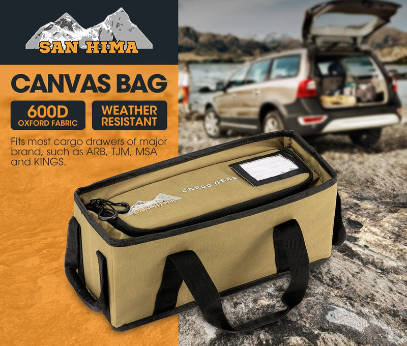 SAN HIMA Tough Canvas Bag Storage Bag Weather Resistant Camping 4WD