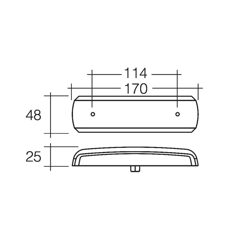 Narva 93812BL2 10-33 Volt Model 38 LED Slimline Rear Stop/Tail And Direction Indicator Lamp