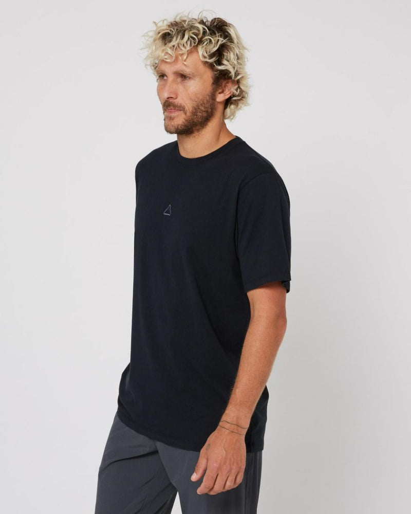 Follow Stitched Tee Black