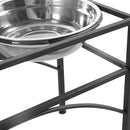 Pawz Dual Elevated Pet Dog Puppy Feeder Bowl Stainless-Steel Food Water Stand
