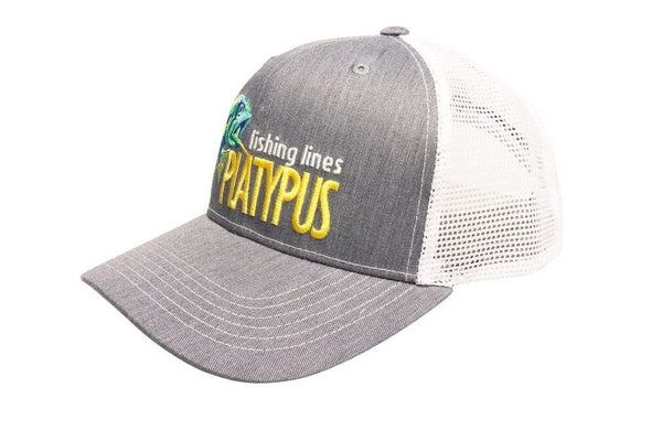 Platypus Fishing Lines Heather Grey/White Premium Trucker Cap
