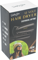 Simply Glam 12V Hair Dryer Black & Gold