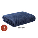 Traderight 5Pcs Moving Blanket Furniture Protection Quilted Removalist 1.8mx3.4m