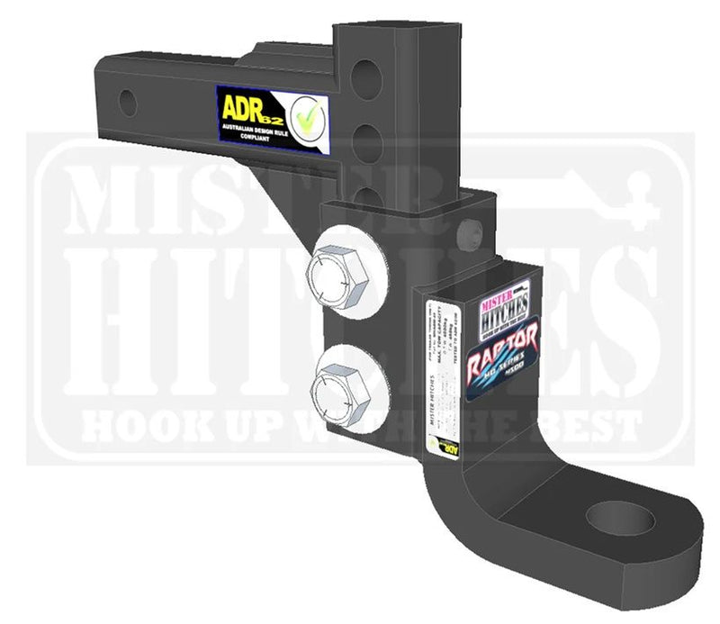 Mister Hitches Raptor 4.5T Super Duty Adjustable Ball Mount - Long Drop Shank