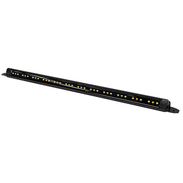 COAST RV Slimline 12V LED Awning Light | Dual Amber & White Light - Black 500mm x 23mm.