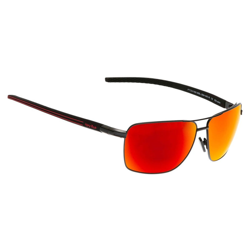 Ugly Fish PT24166 Aluminium Black Frame/Red Revo Lens Polarised Sunglasses
