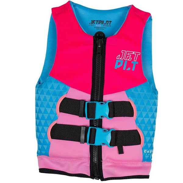Jetpilot Cause Kid's Neoprene L50S Life Jacket Vest Pink Sizes 3-14