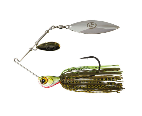 TT Lures 3/8oz Tornado+ Tandem Blade Spinnerbait Lure - MOSSY