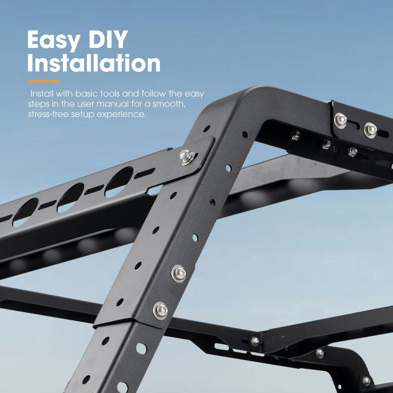 SAN HIMA Universal Ute Tub Rack 3mm Powder coated Steel Adjustable DIY Install