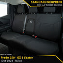 Toyota Prado 250 GX GP4 Neoprene Rear Seat Cover