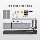 San Hima 180 Degree Awning With Side Wall Car Privacy Screens + "L" Bracket