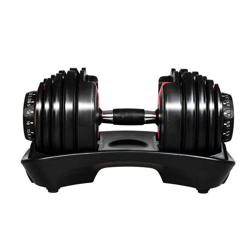 Centra 24kg Adjustable Dumbbell Single Weight Plates Home Gym Fitness Exercise