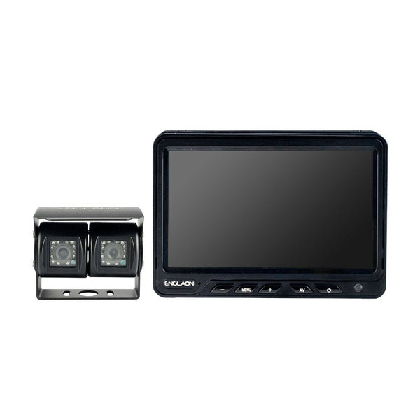 12V-36V 7" AHD Monitor DVR with Dual Reverse Cameras & 15m Cable for Caravan Truck Campervan