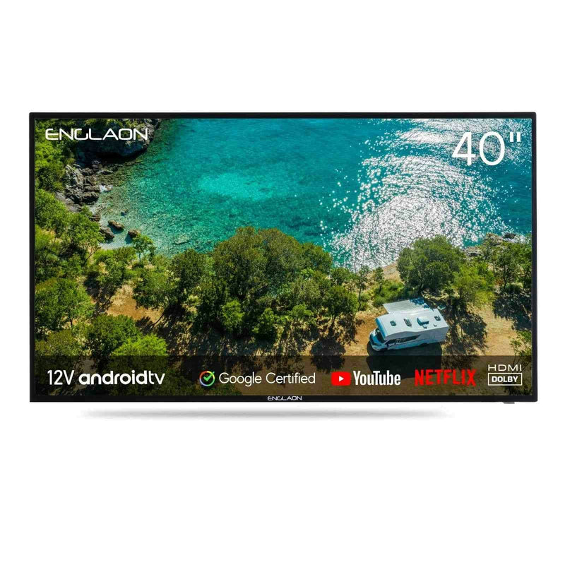 ENGLAON 40’’ Full HD Smart 12V TV With Built-in Chromecast and Bluetooth Android 11