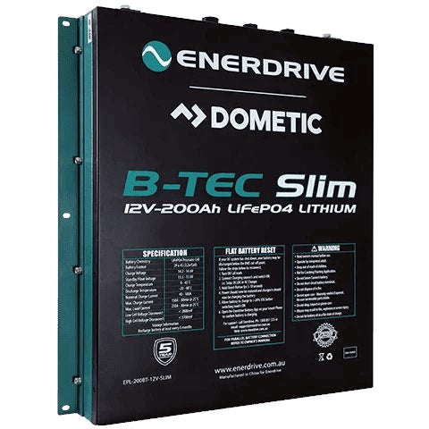 Enerdrive 12V 200Ah ePower B-TEC Slimline Lithium Battery