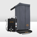 San Hima Shower Awning Instant Tent &Gas Hot Water Heater Black&Shower Tent Base