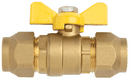 Ball Valve 1/2" Gas Yellow Handle