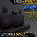 Ford Ranger PX II Premium Neoprene Rear Row Seat Covers