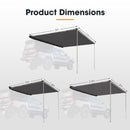 San Hima Car Side Awning Pull-out Telescoping Poles Waterproof Car