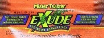Mister Twister Exude 15 Pack of 2 1/2 Inch Trout Worm Soft Plastics - Methiolate