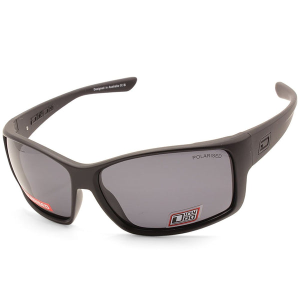 Dirty Dog Hood Satin Black/Grey Polarised Men's Sports Sunglasses