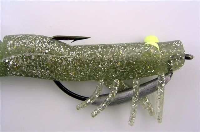 127mm Zerek Live Shrimp Pre Rigged Lumo Eyes Jointed Body Lure