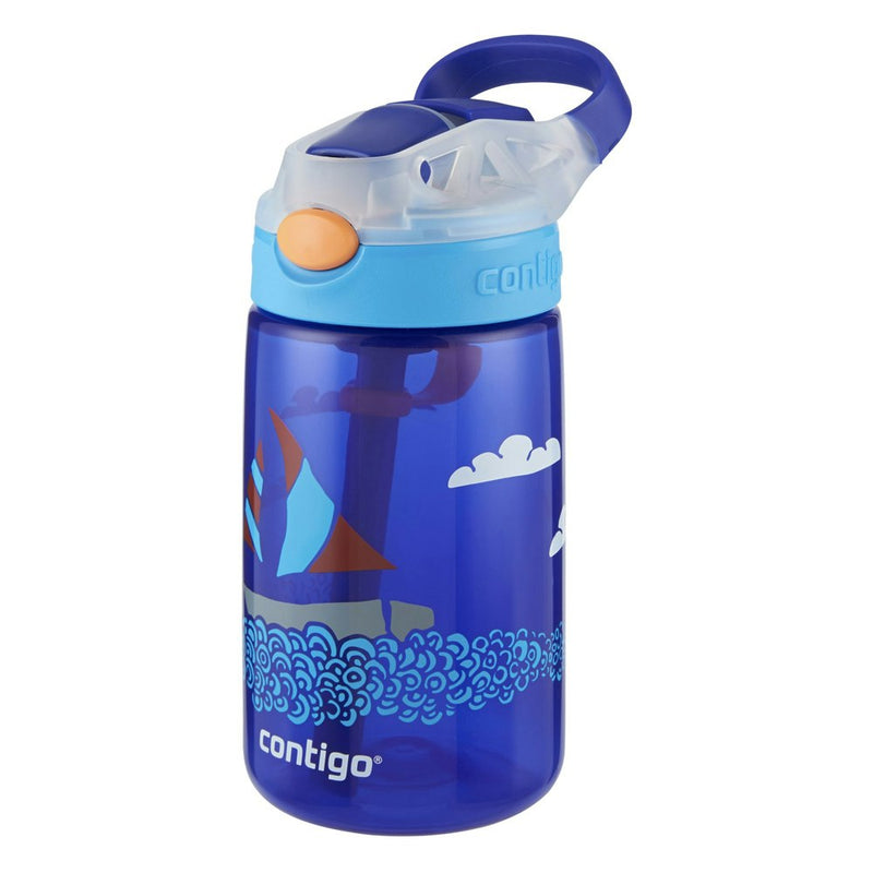 Contigo Gizmo Flip Autospout Kids Drink Bottle Sapphire Sailboat Graphic 420ml