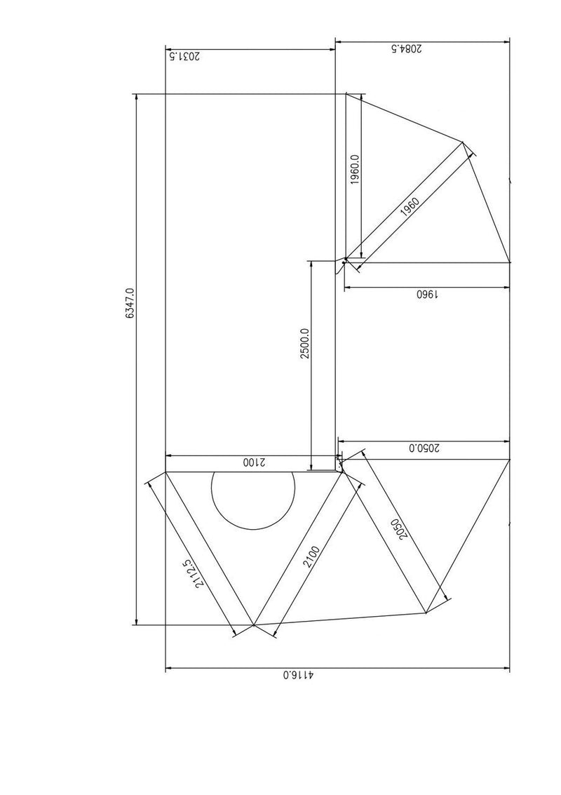 2.5m 270 Awning - Semi Automatic Opening  (UVE95+%) RH