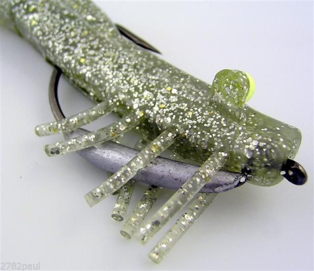 127mm Zerek Live Shrimp Pre Rigged Lumo Eyes Jointed Body Lure