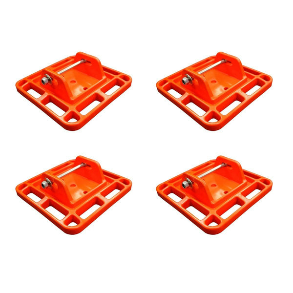 Supa Peg Foot Plate x4 big foot for Drop down leg (Orange)