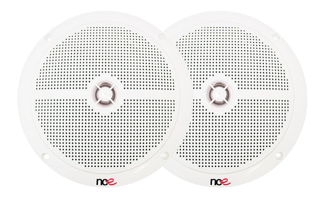 NCE 6.5-INCH WHITE SLIMLINE OUTDOOR SPEAKERS