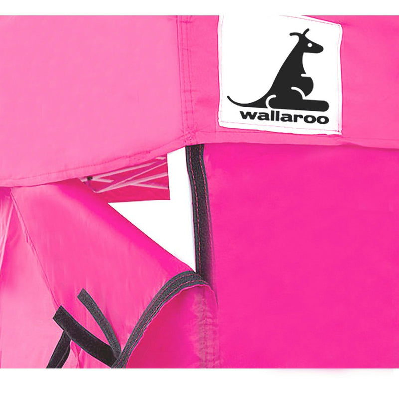 Wallaroo Gazebo Tent Marquee 3m x 3m PopUp Outdoor - Pink