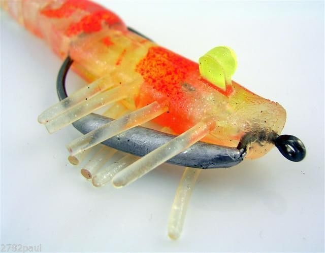 127mm Zerek Live Shrimp Pre Rigged Lumo Eyes Jointed Body Lure