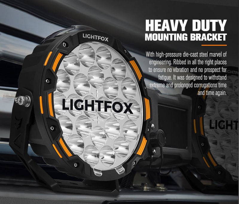 Iconic Series Pair 9inch Osram LED Driving Light 1Lux @1,442m 18,672Lumens